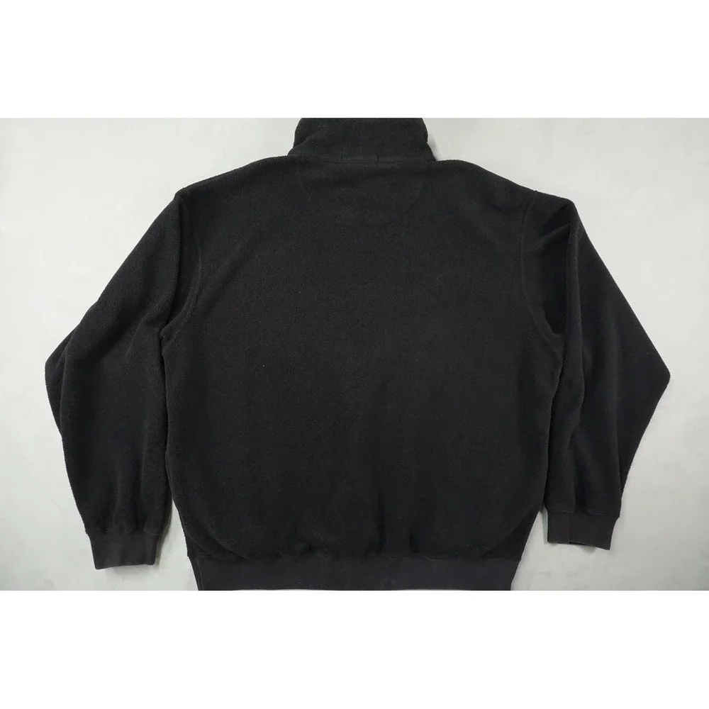 Vintage Polo‎ Ralph Lauren Fleece Sweater Mens Large Black Quarter Zip Pullover